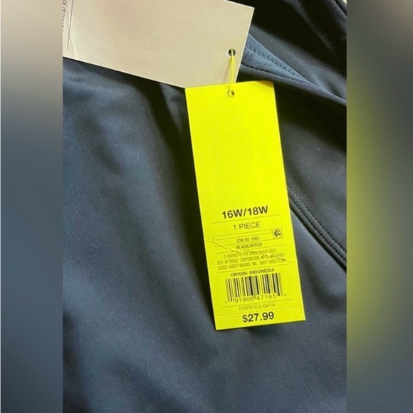 Black Swim Shorts with Adjustable Drawstring - Picture 2 of 8